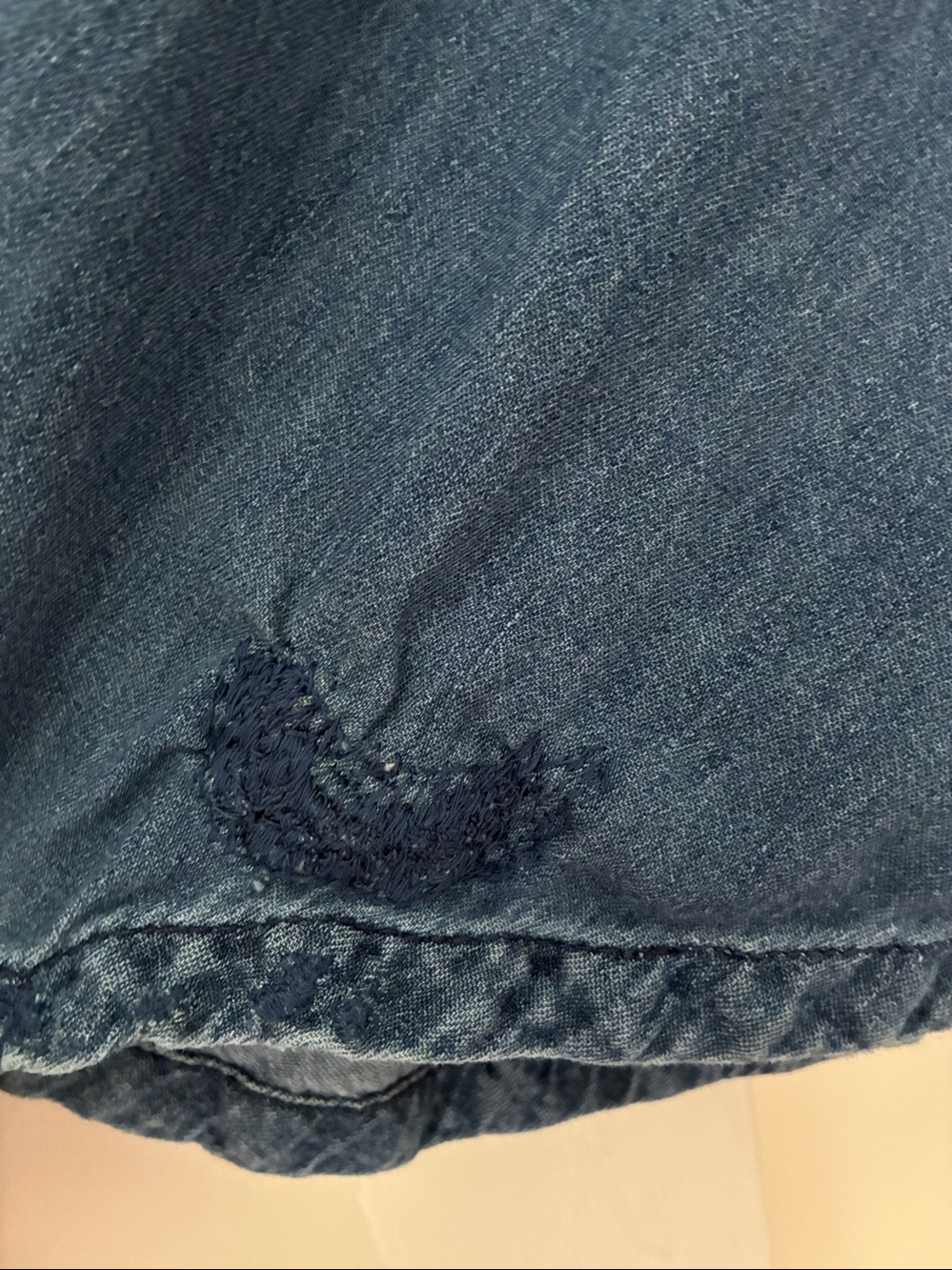 Lightweight denim maxi dresss size XS XSP Gap bias cut 90s style - Picture 4 of 7